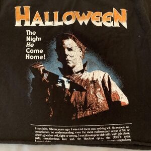Halloween Shirt Woman's Medium Black Michael Myers Horror Movie Tee 2023 Graphic